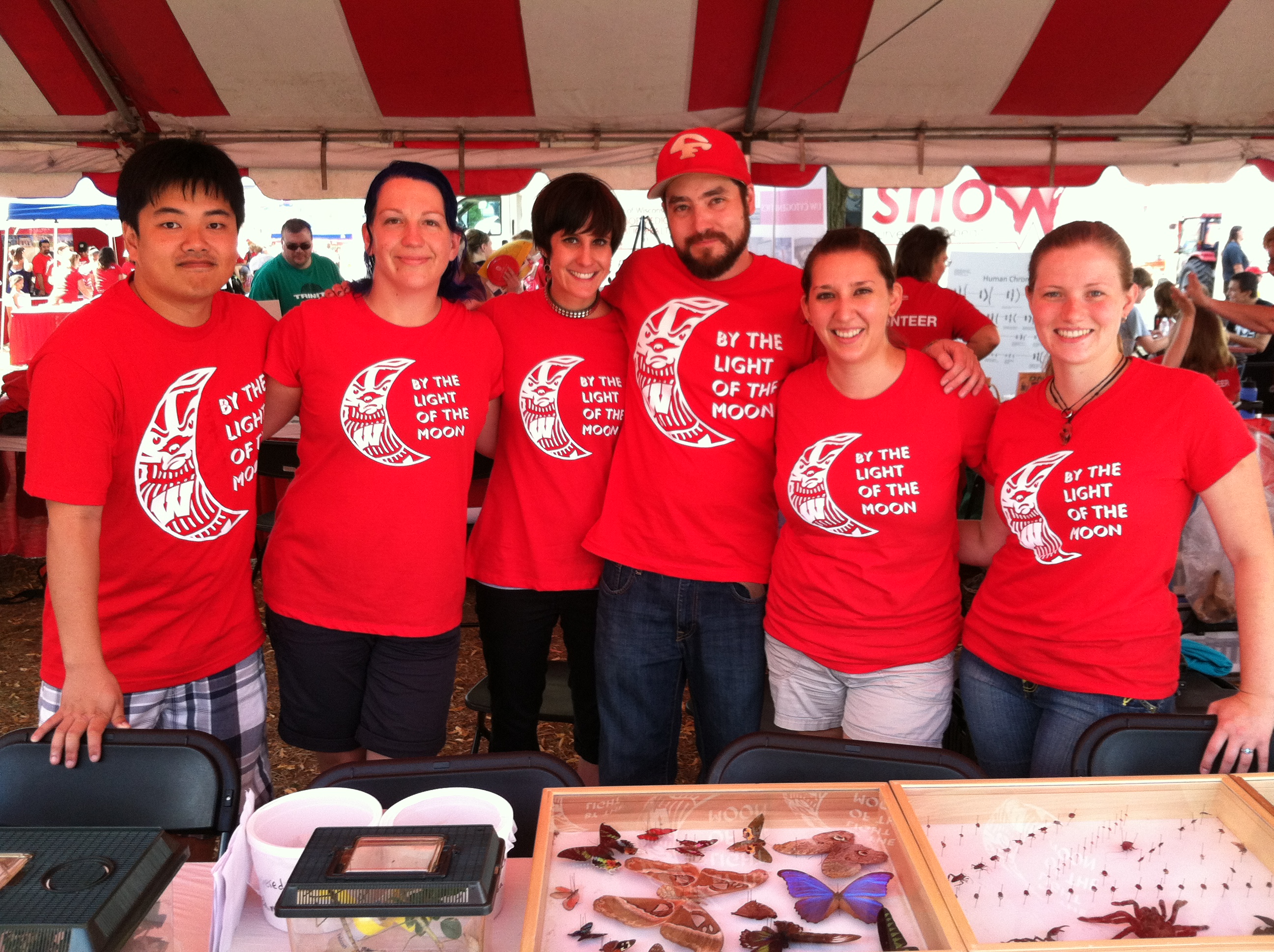 students at an event