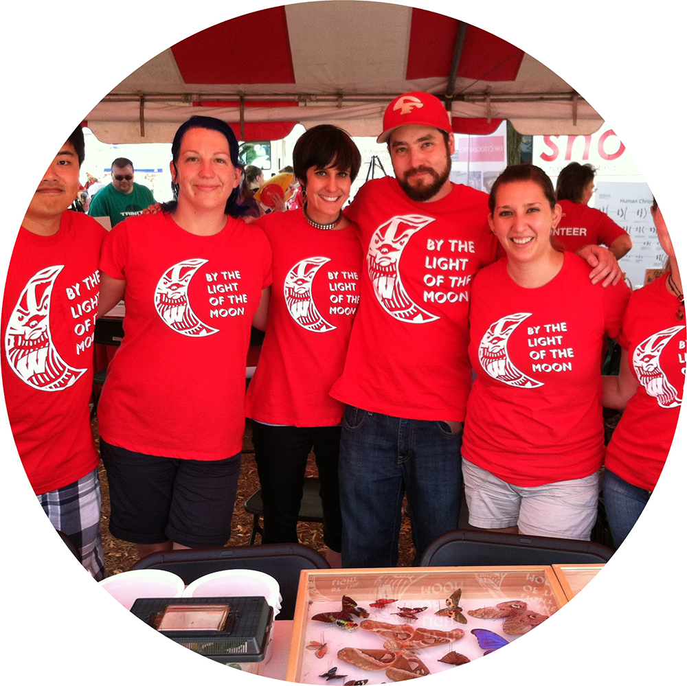 entomology graduate students at an insect ambassadors event