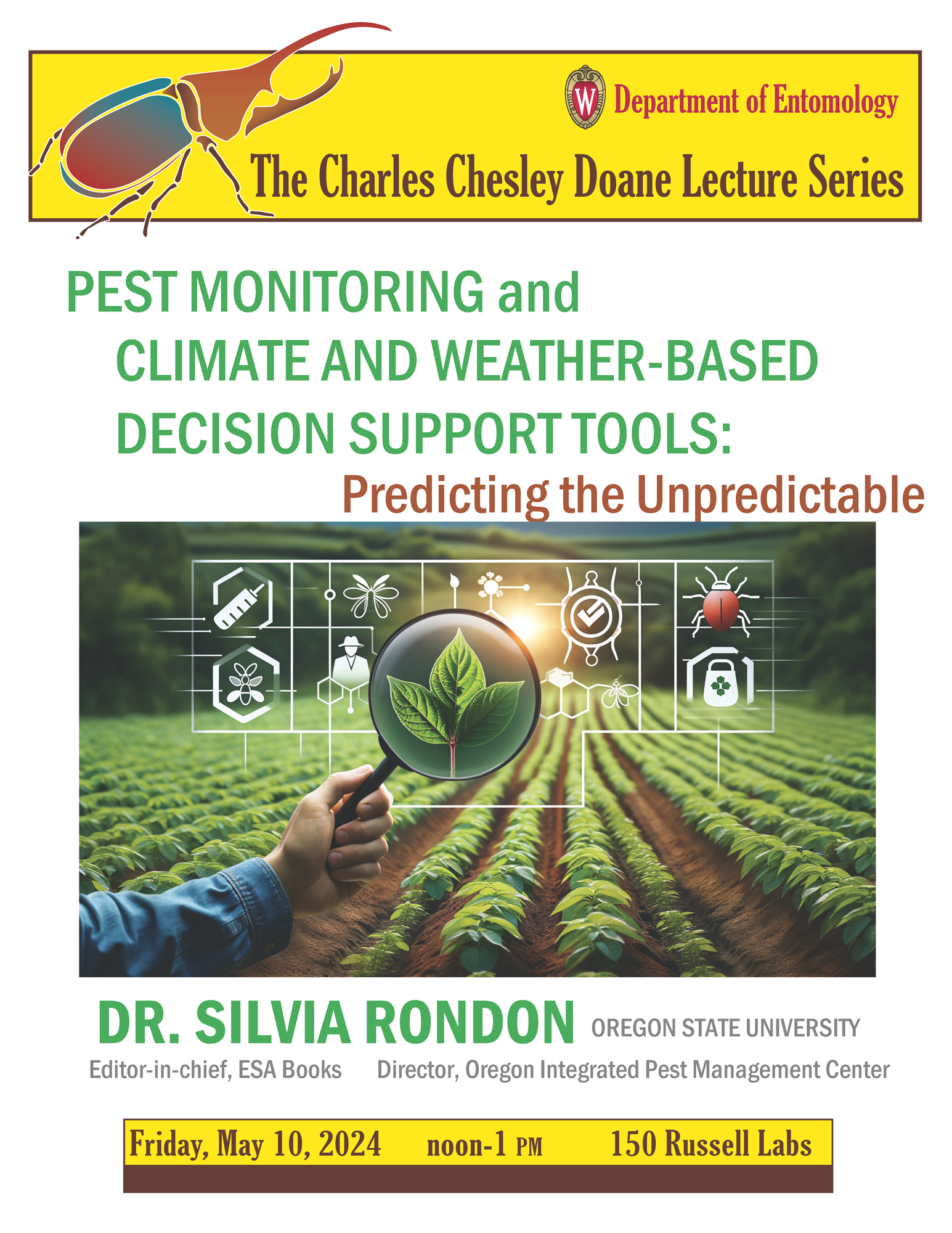 Promotional flyer for the Dr. Silvia Rondon Doane lecture