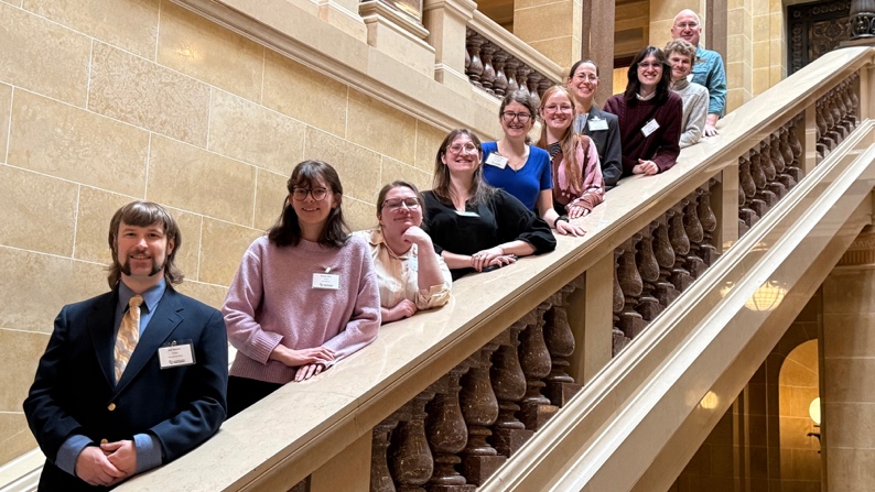 group photo on the stairs at the Wisconsin state capitol