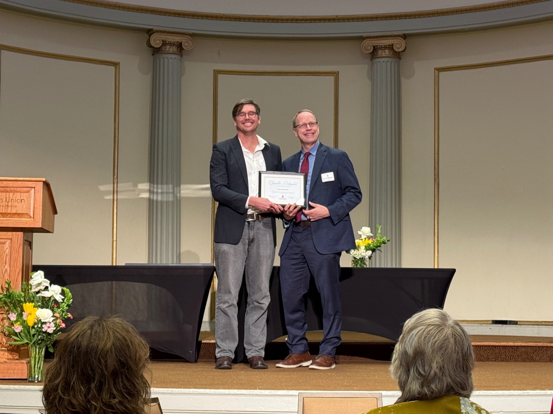 Sean Schoville receives the Distinguished Teaching Award